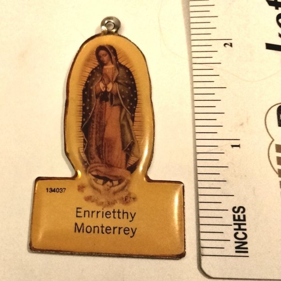 Our Lady Of Guadalupe Rosary Tag Enrrietthy Monterrey Religious Medal - Picture 3 of 3